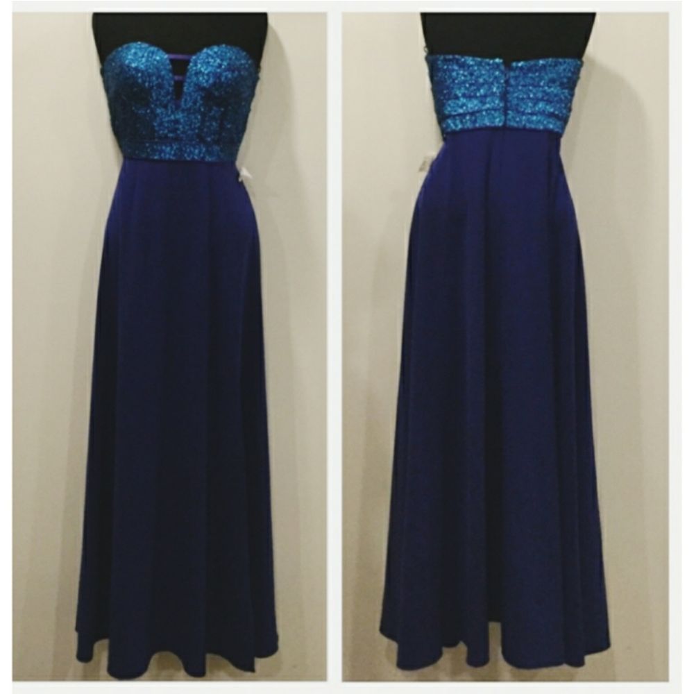 NEW!! Silk combo Design strapless dress Si… - Picture 5 of 10